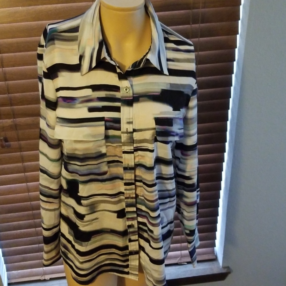 Calvin Klein ladies medium long sleeve button up